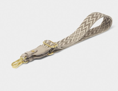 Canvas Bag Strap | Light Taupe Chevron