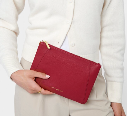 Hana Pouch | Garnet Red