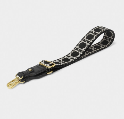 Canvas Bag Strap | Black Geometric