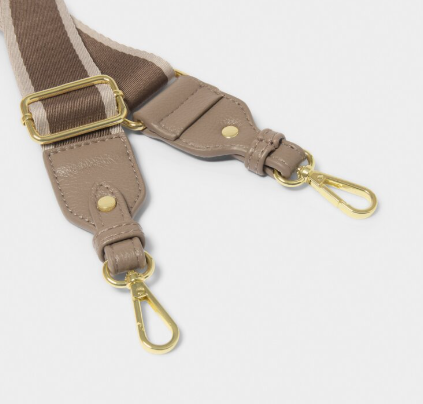 Canvas Bag Strap | Mocha Stripe