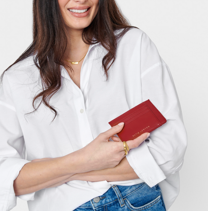 Lily Card Holder | Garnet Red