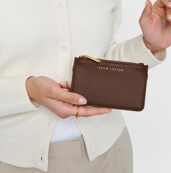 Hana Coin and Cardholder | Chocolate