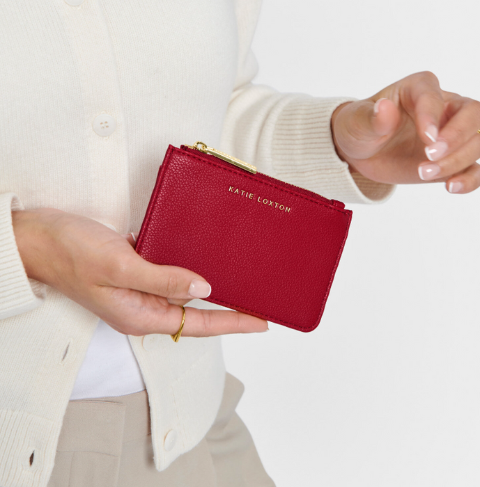 Hana Coin and Cardholder | Garnet Red