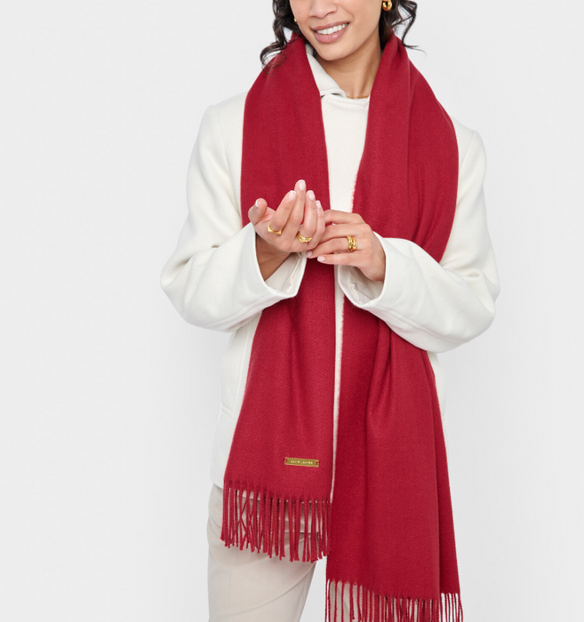 Blanket Scarf | Garnet Red