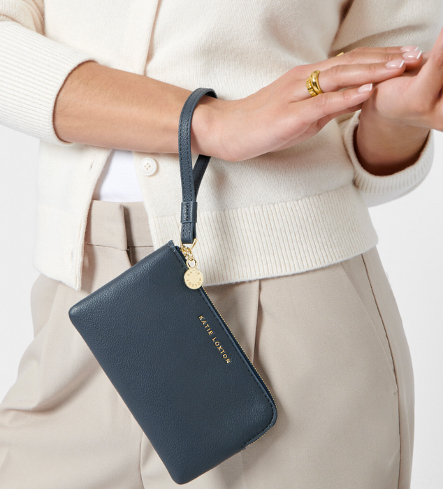 Small Wristlet Pouch | Slate Blue