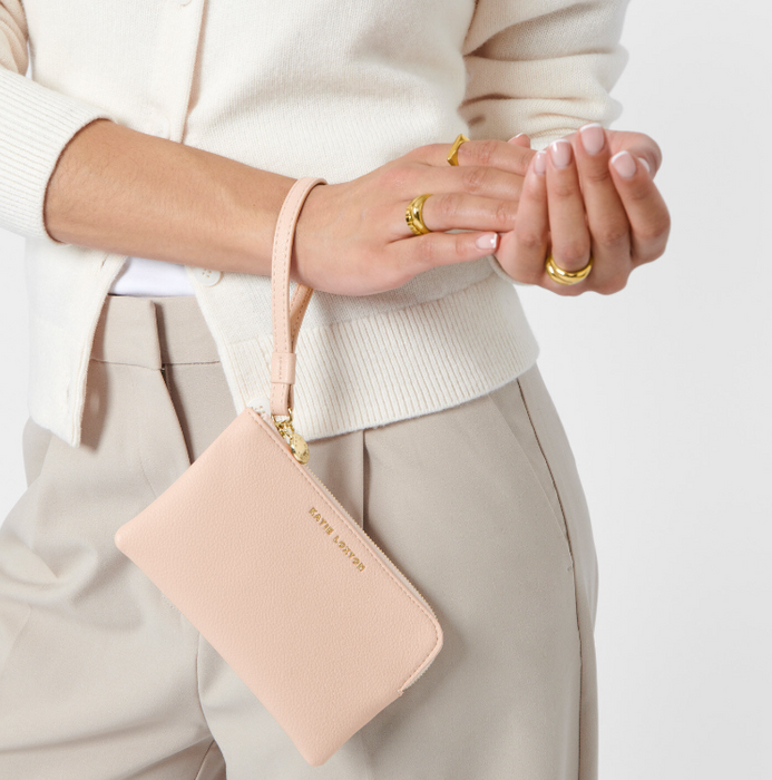 Small Wristlet Pouch | Nude Pink