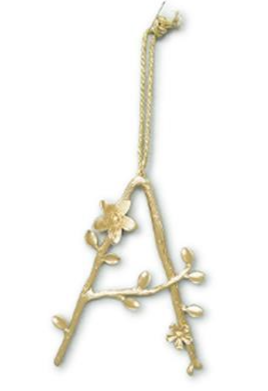 A Flowering Branch Initial Ornament