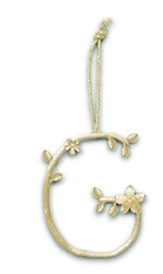 G Flowering Branch Initial Ornament