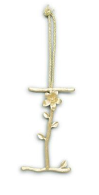 I Flowering Branch Initial Ornament