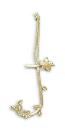 J Flowering Branch Initial Ornament