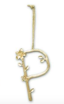 P Flowering Branch Initial Ornament