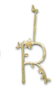 R Flowering Branch Initial Ornament