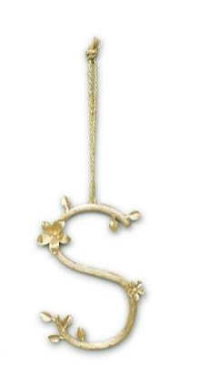 S Flowering Branch Initial Ornament