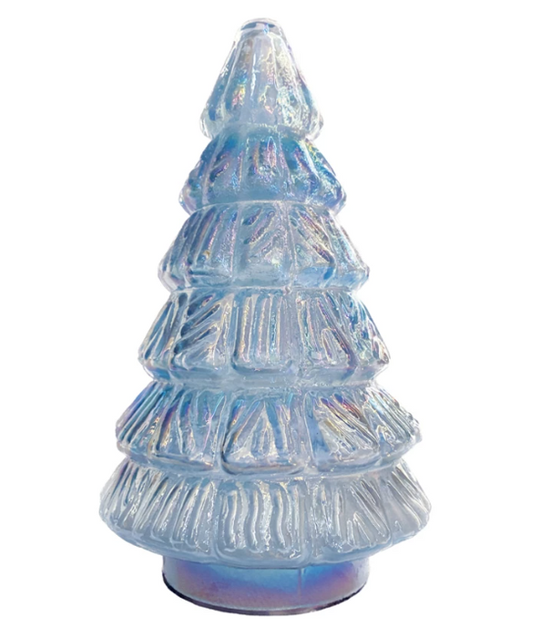 8" LED Blue Iridescent Tree