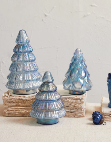 6" LED Blue Iridescent Tree
