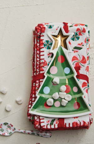 8" Ceramic Tree Shaped Plate