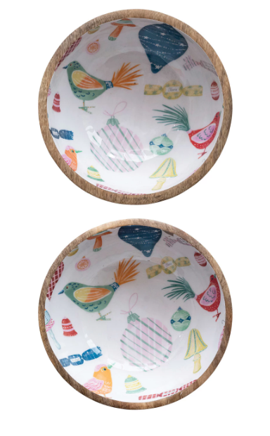 8" Small Seasonal Mango Footed Bowl