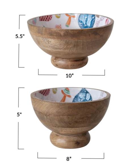 10" Med Seasonal Mango Footed Bowl
