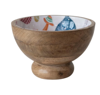 8" Small Seasonal Mango Footed Bowl