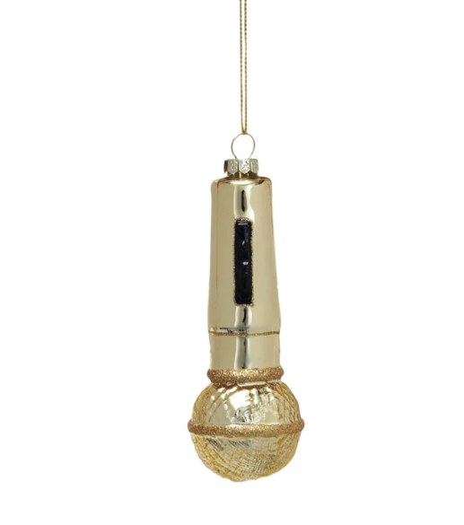 Glass Microphone Ornament