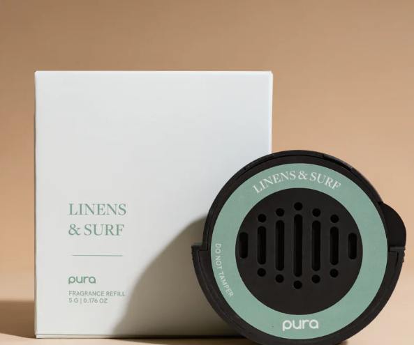 Pura Car Smart Vial | Linen & Surf
