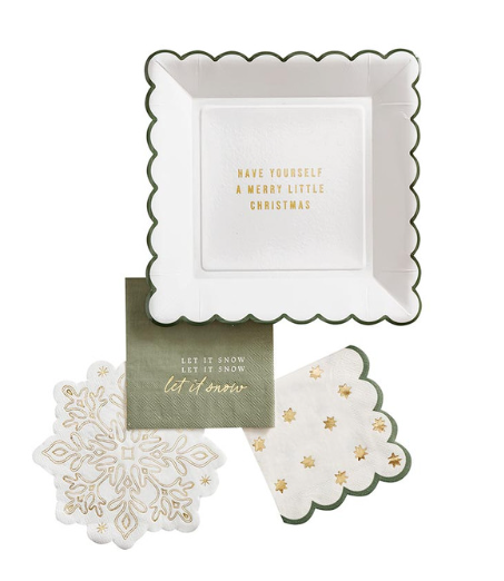 Scallop Edge Merry Little Paper Plates