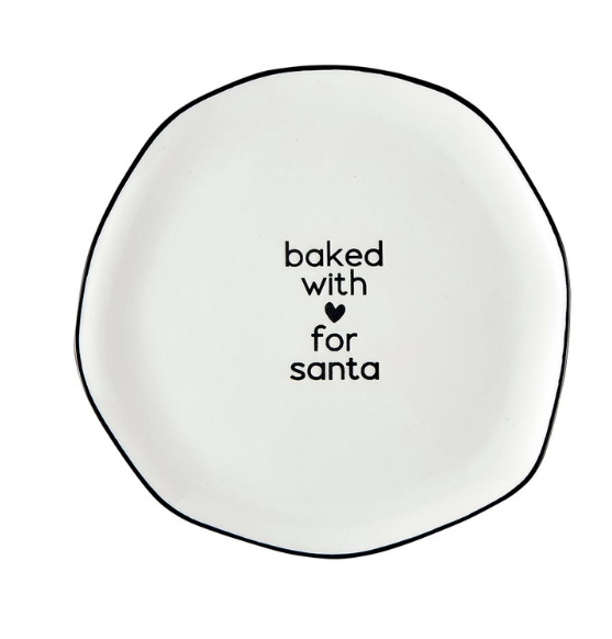 7" Baked with Love for Santa Ceramic Plate