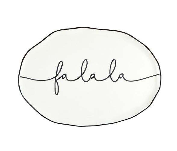 14" FaLaLa Oval Ceramic Platter