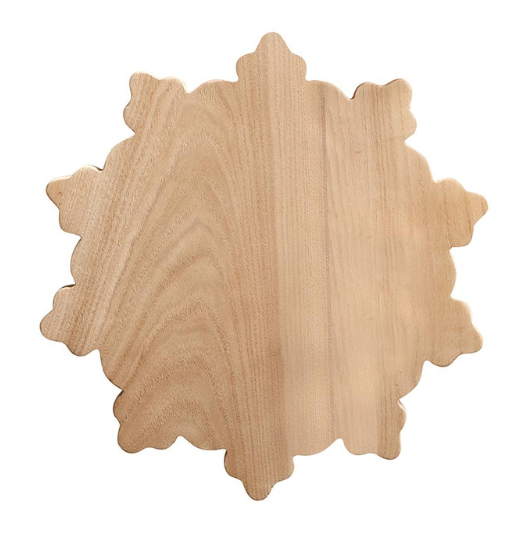 Snowflake Wood Board
