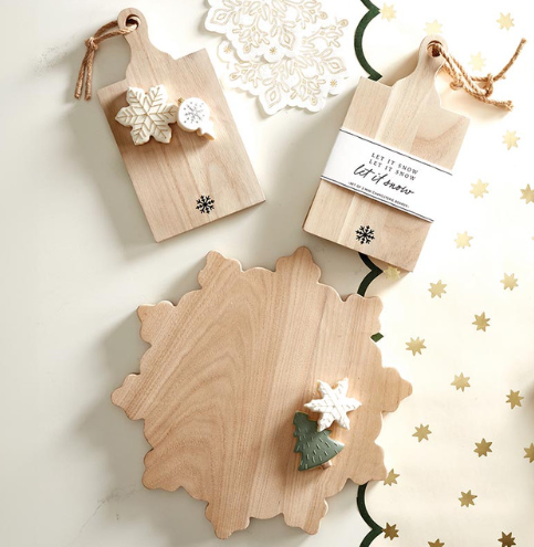 Snowflake Wood Board