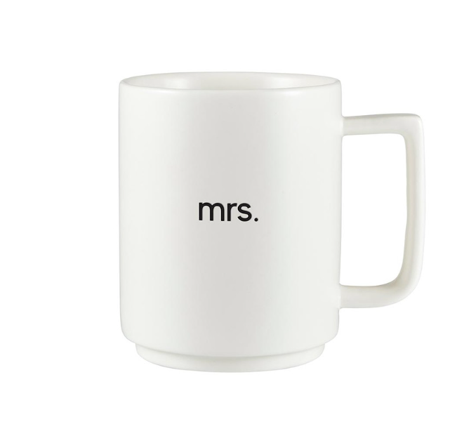 Mr Mrs Stackable Mug Set