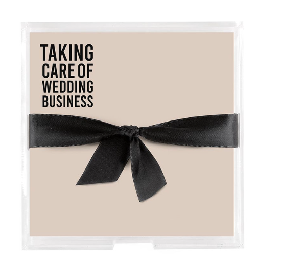 Wedding Business Notepad in Acrylic Tray