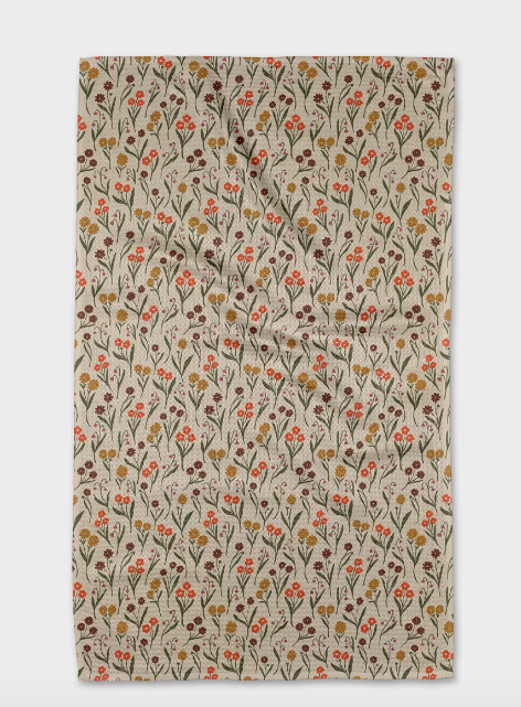 Geometry Tea Towel |  Fall Blossom