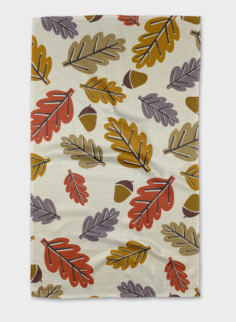 Geometry Tea Towel | Retro Leaves