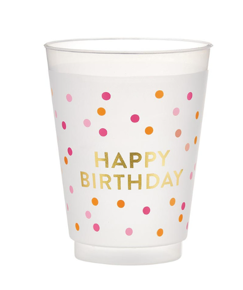 Happy Birthday Frost Cup Set