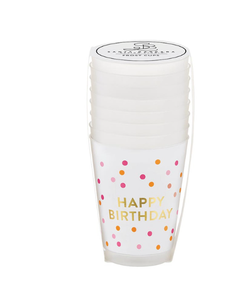 Happy Birthday Frost Cup Set