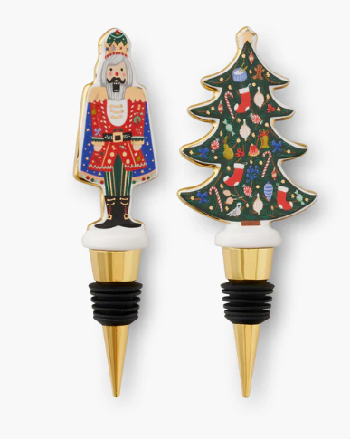Nutcracker Porcelain Wine Stopper Set