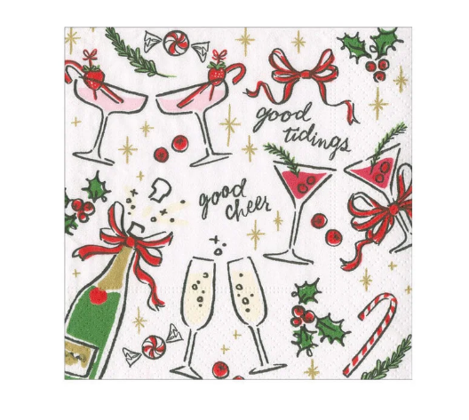 Let's Be Merry Cocktail Napkin