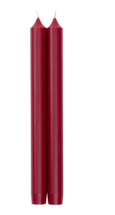 12" Tapers Set of 2 | Cranberry