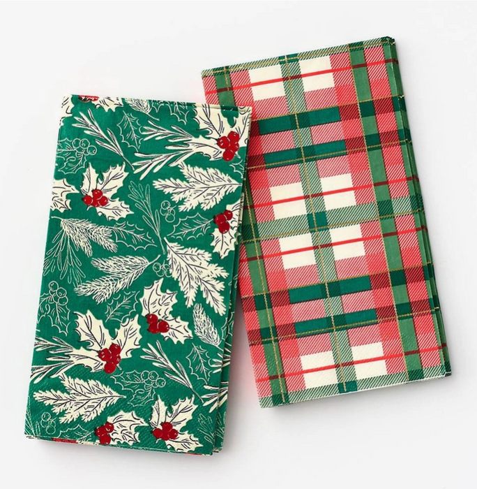 Holiday Plaid Guest Napkins