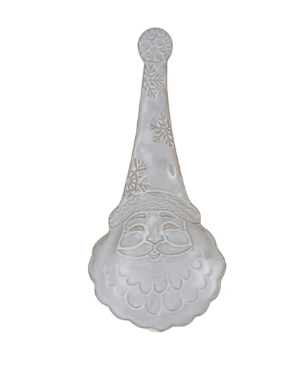 Stoneware Santa Spoon Rest