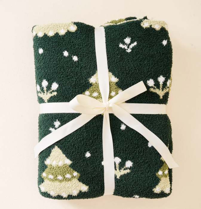 Christmas Trees Cozy Dreams Luxe Blanket