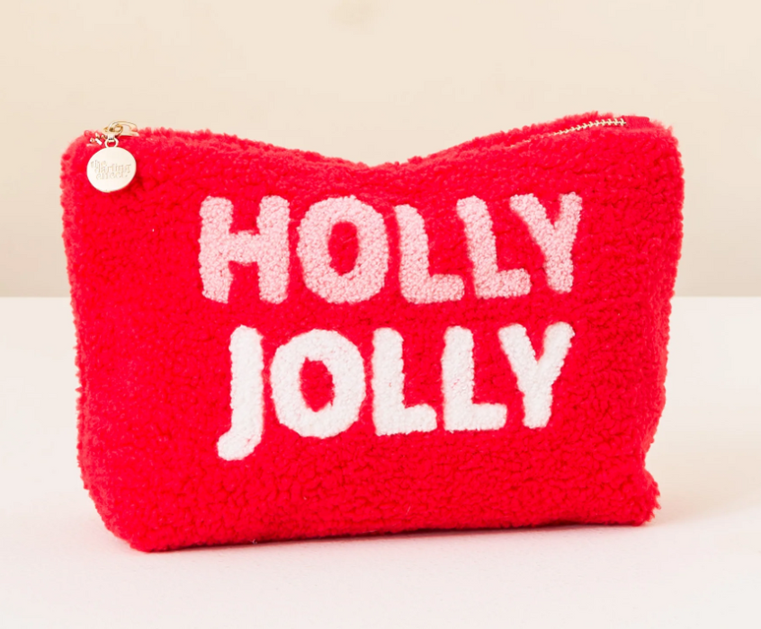 Holly Jolly Teddy Pouch