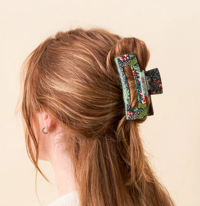 Green Jolly Sprig Claw Clip