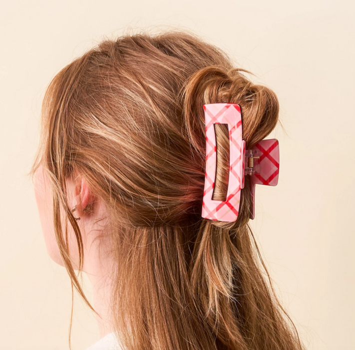 Festive Plaid Claw Clip