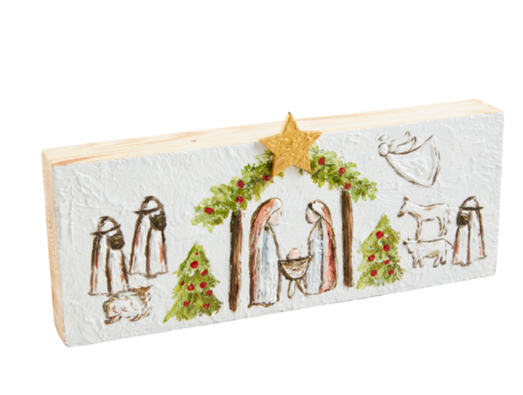 Nativity Wood Plaque