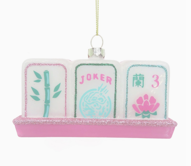Mahjong Glass Ornament