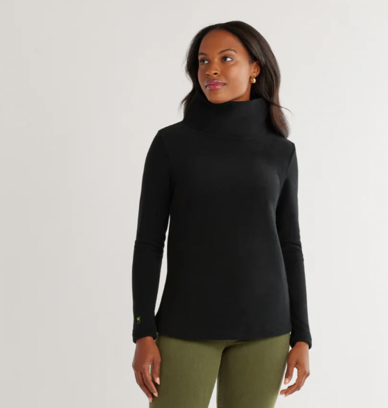 Greenpoint Turtleneck Vello Fleece | Black