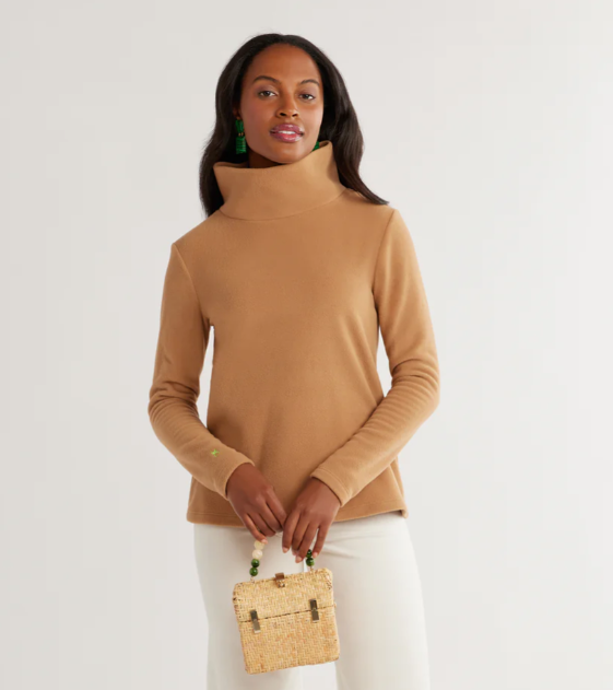 Greenpoint Turtleneck Vello Fleece | Camel
