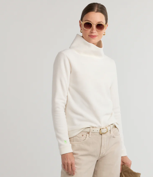 Park Slope Vello Fleece Turtleneck | Cream